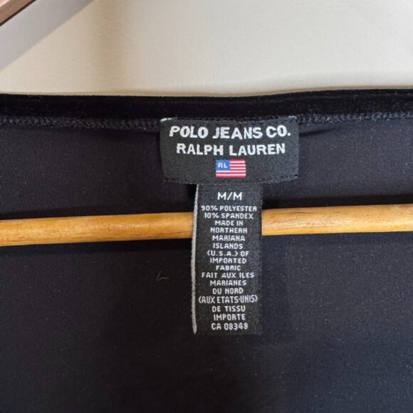 Ralph Lauren (Vintage) - Black Velvet Top - Medium - Picture 6 of 7